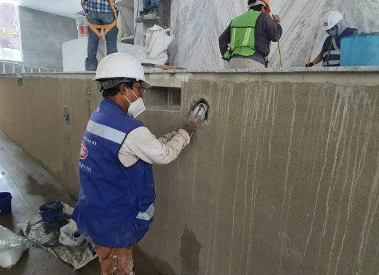 Impermeabilización de alberca con salidas de agua